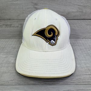 Reebok NFL St Louis Rams Trucker Hat Adult OSFA White Mesh Football Cap